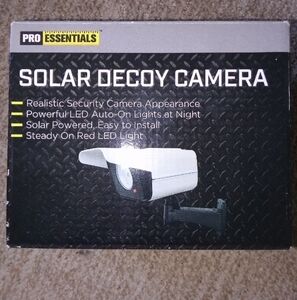 Room Essentials White Solar Decoy Camera